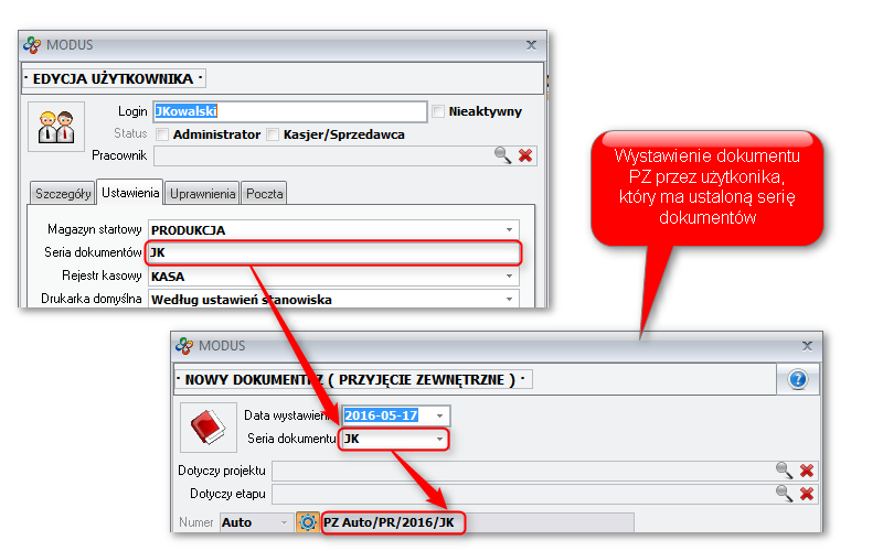 Ekran: Seria dokumentów