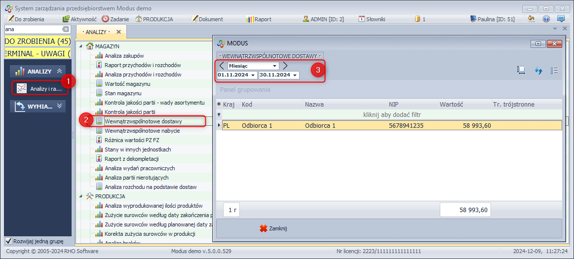 Wewnątrzwspólnotowe dostawy/nabycia