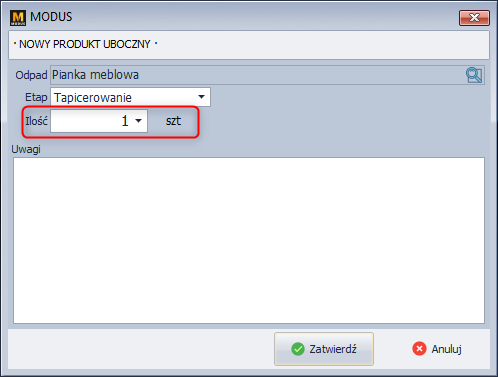 Określenie ilości powstającego odpadu