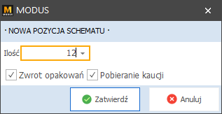 Określenie ilości produktów w opakowaniu