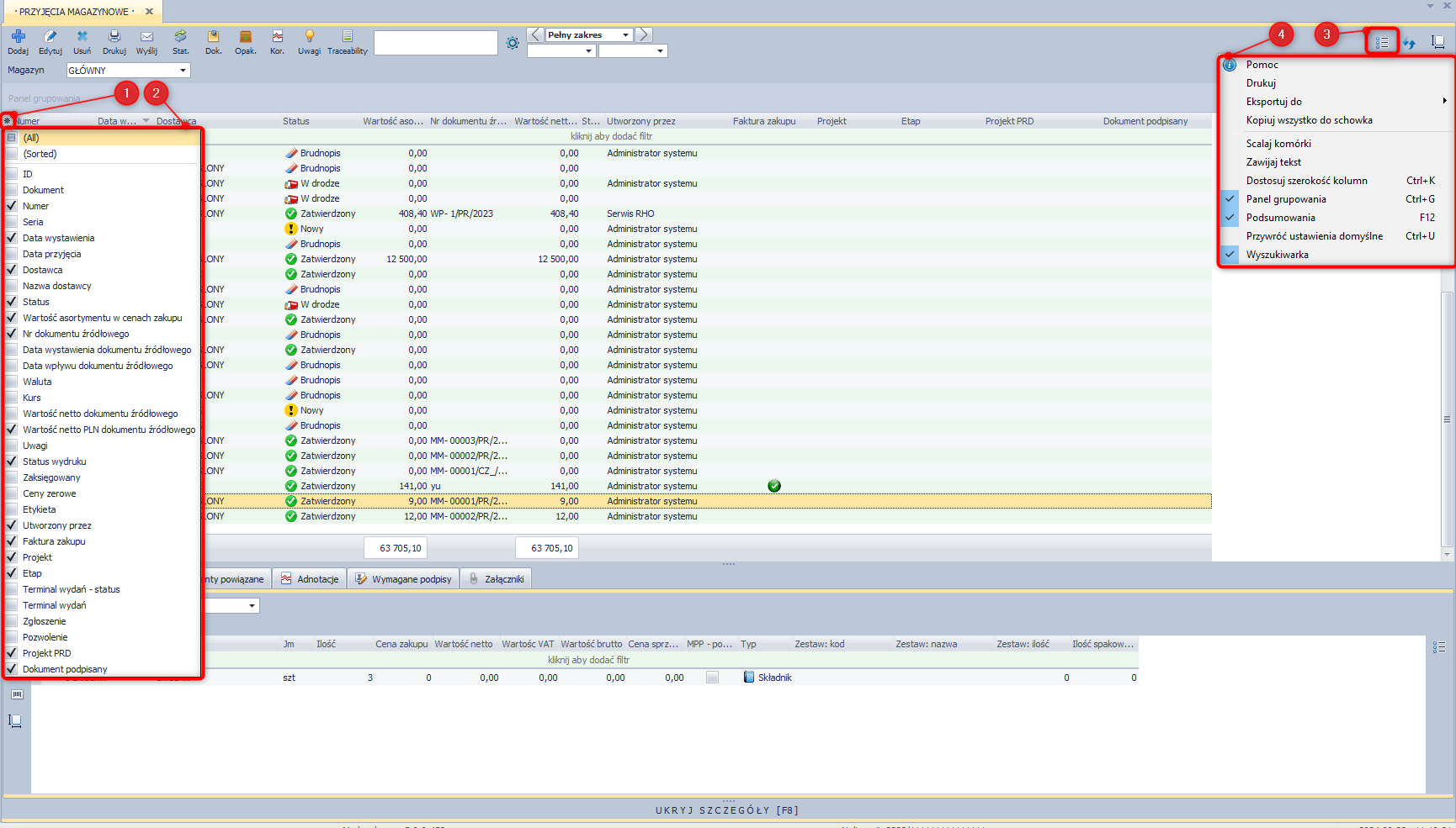 Dostosowywanie widoku