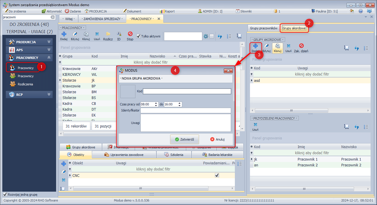 Dodawanie nowej grupy akordowej