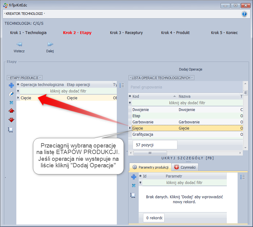  Kreator Technologii - dodaj kolejny etap