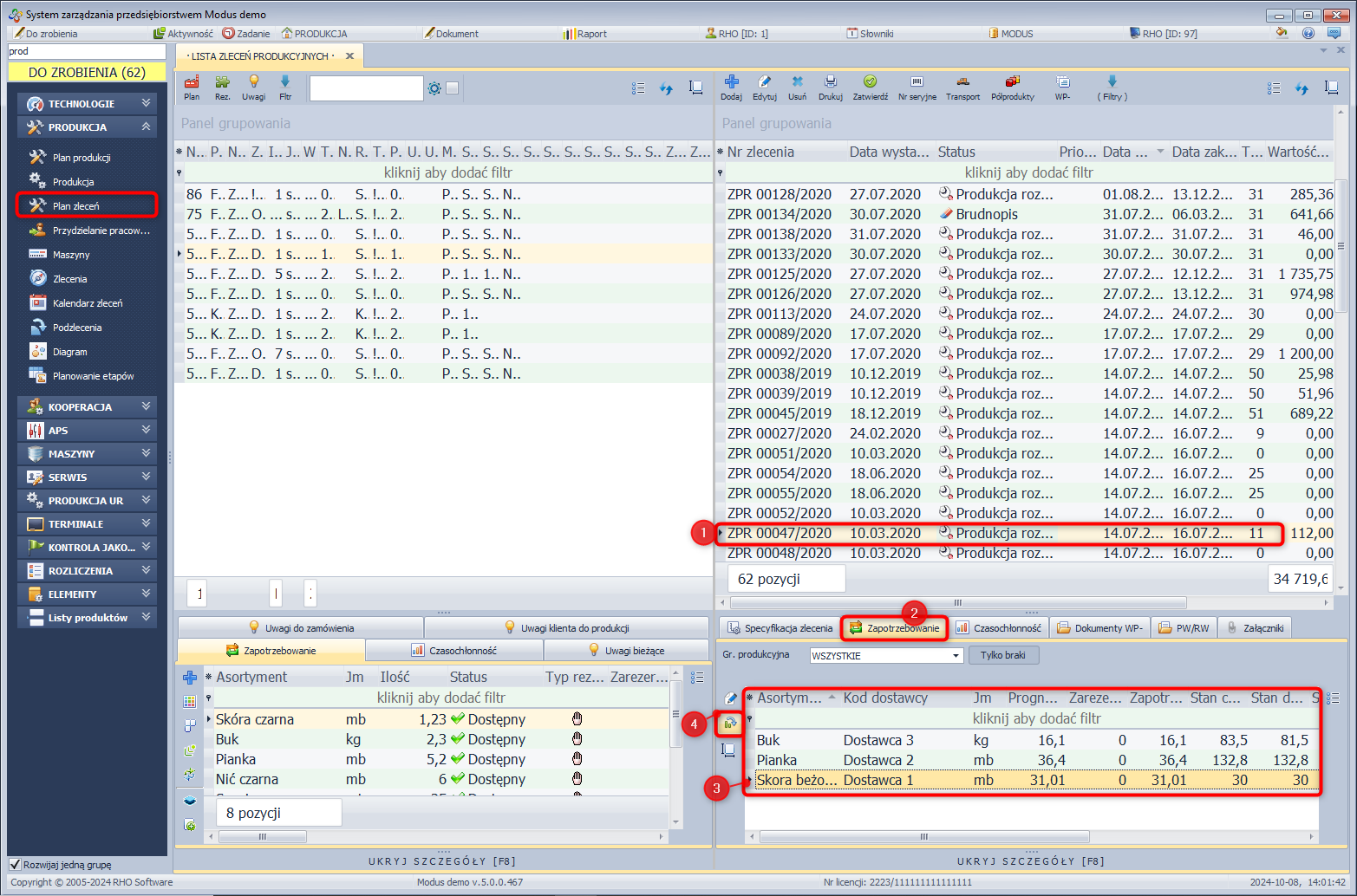  Generuj zamówienie do dostawcy