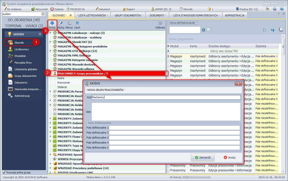 Dodawanie pozycji do słownika