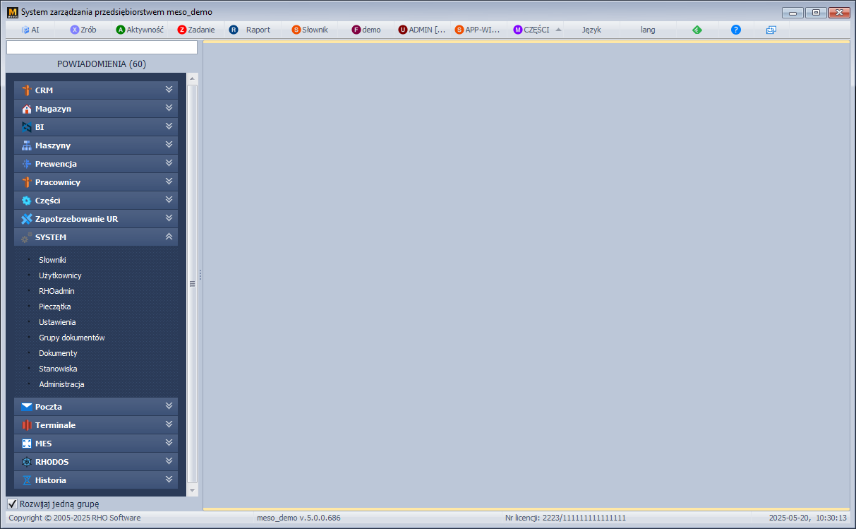 Ekran 1: Okno główne programu