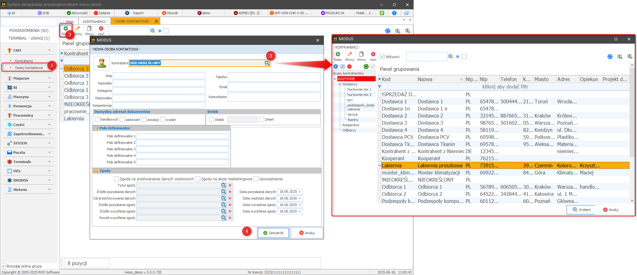 Dodawanie osoby kontaktowej