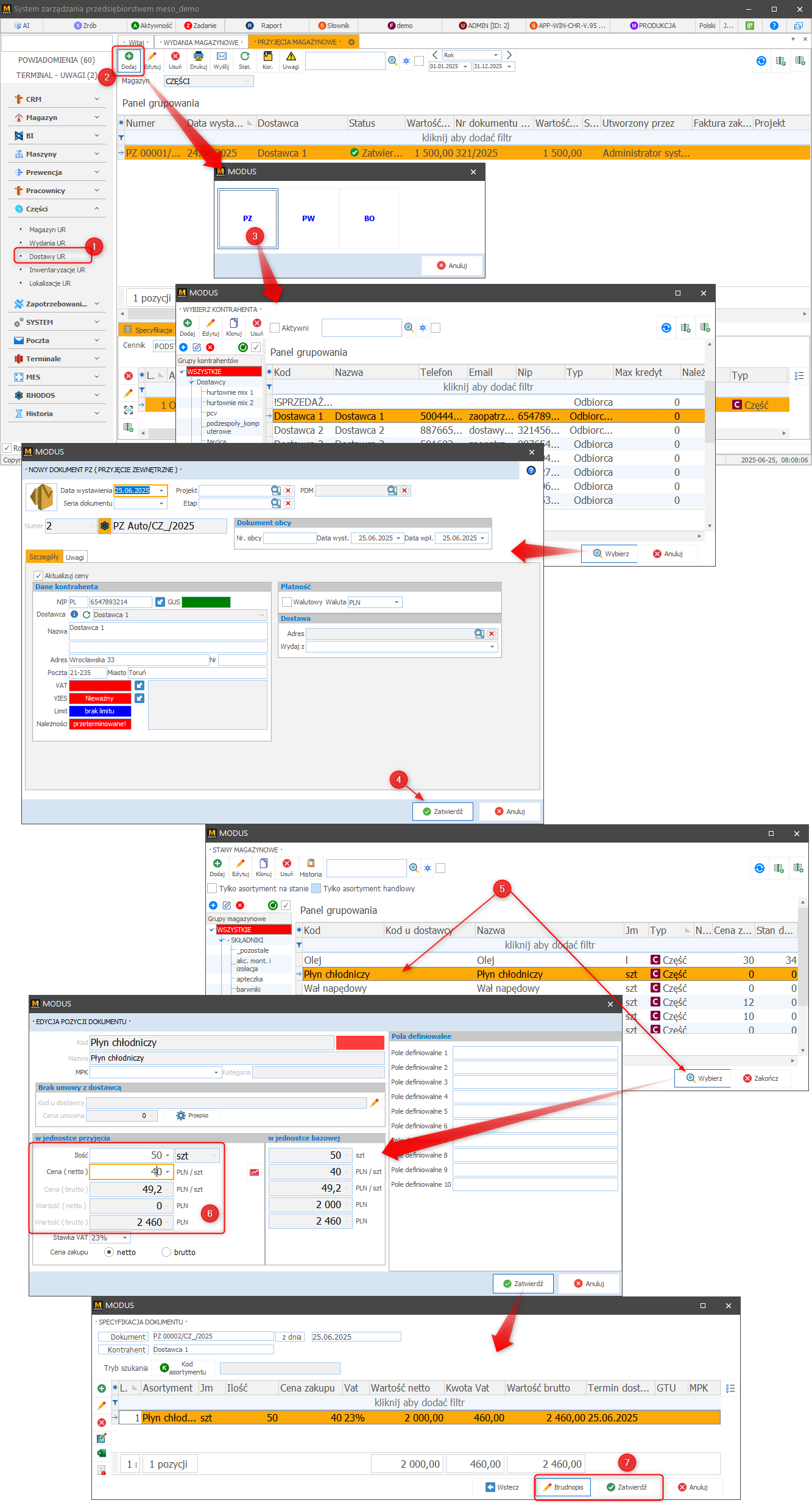 Tworzenie dokumentu przyjęcia Tworzenie dokumentu przyjęcia