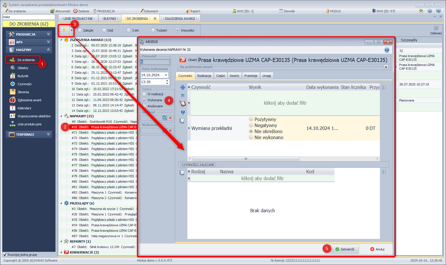 Podmoduł „Do zrobienia” → Wykonaj