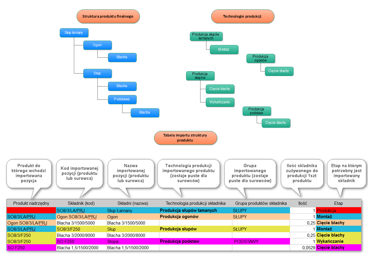 Ekran4: Przygotowanie pliku do importu  