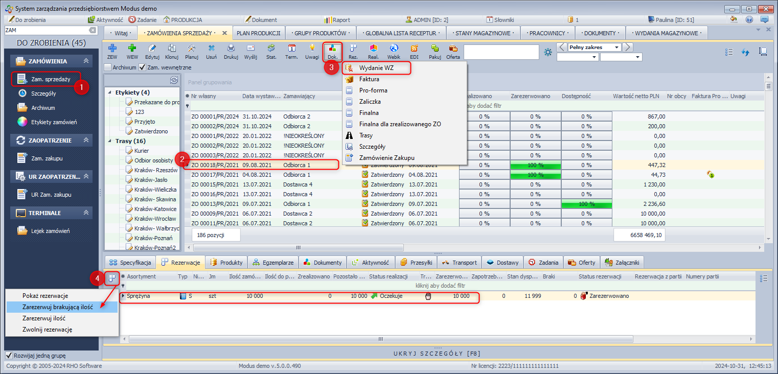 Wystawianie dokumentu wydania