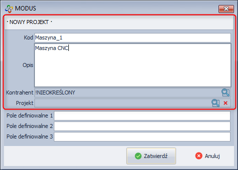 Projekt docelowy Projekt docelowy
