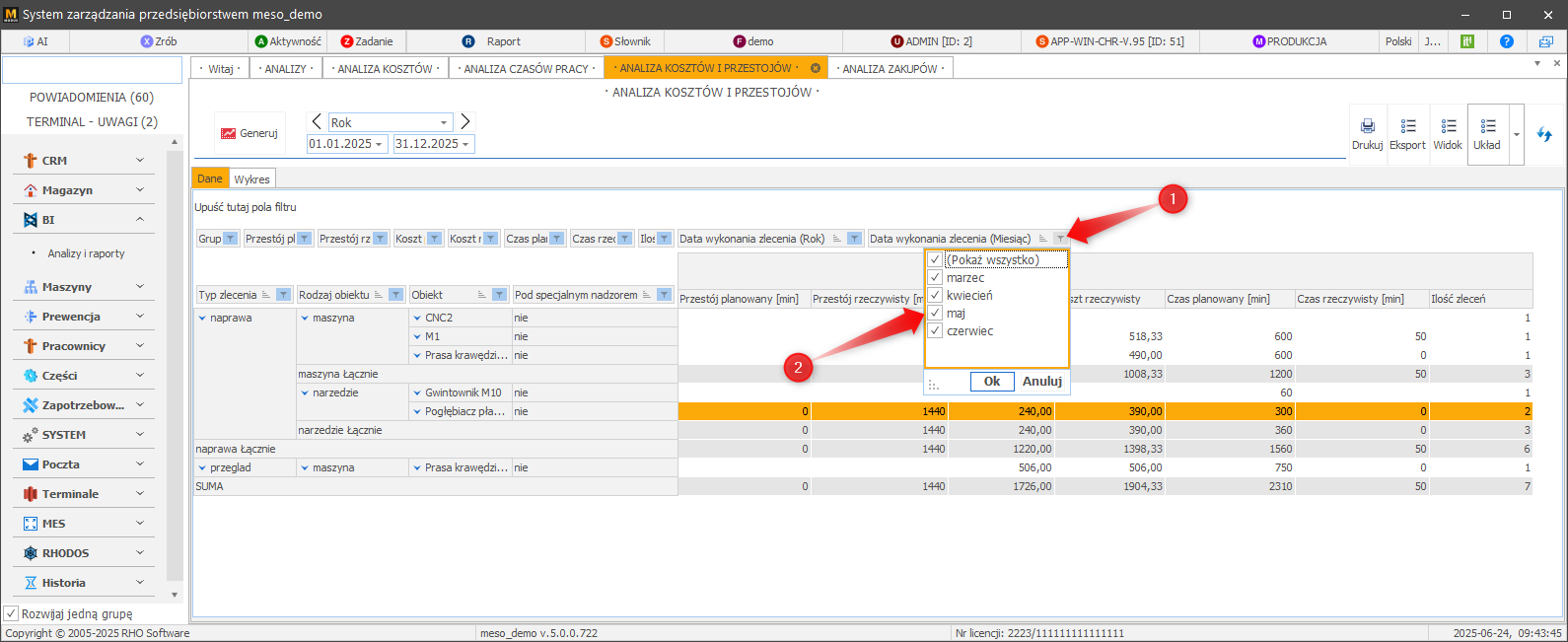Filtrowanie analizy Filtrowanie analizy