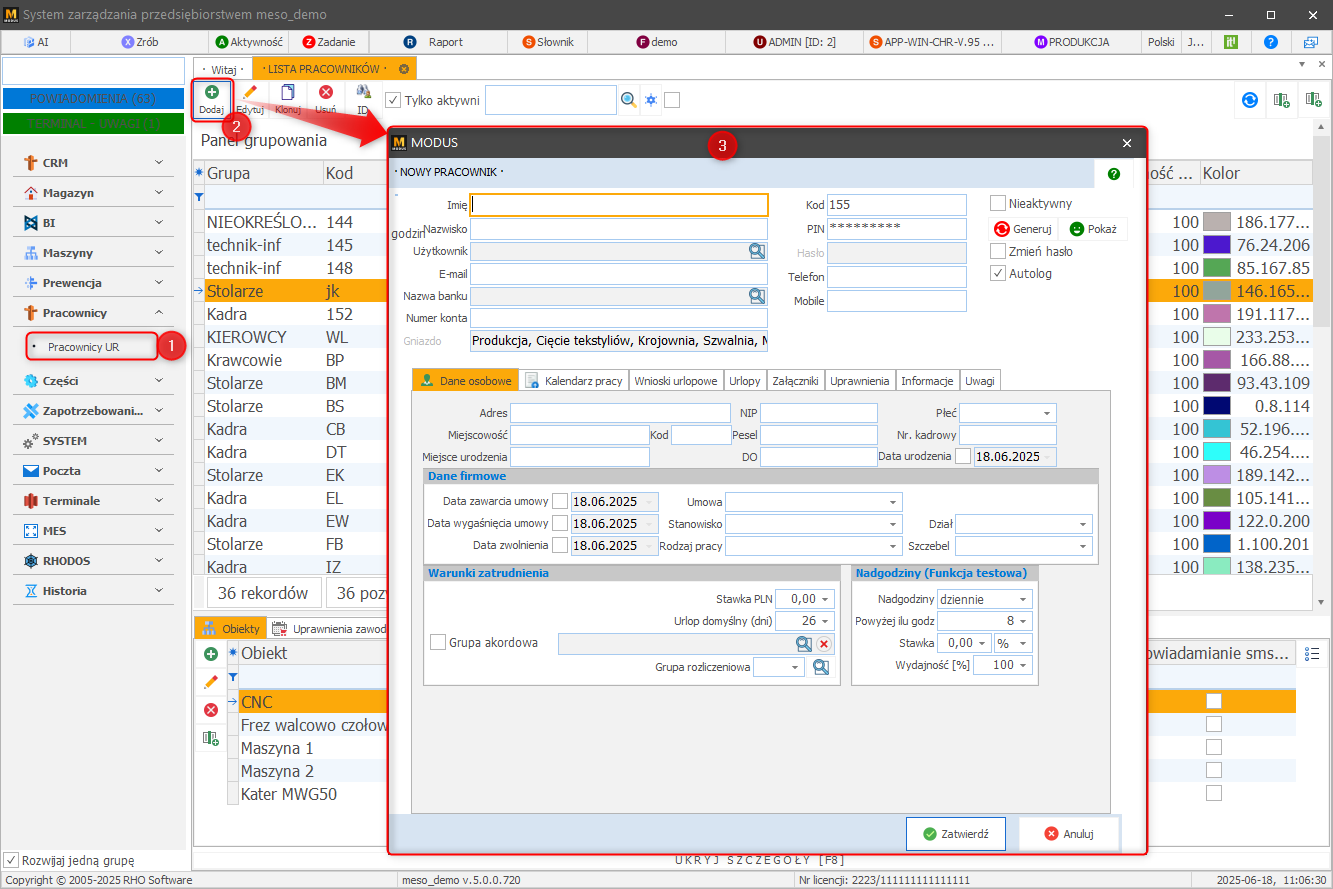 Dodawanie nowego pracownika Dodawanie nowego pracownika