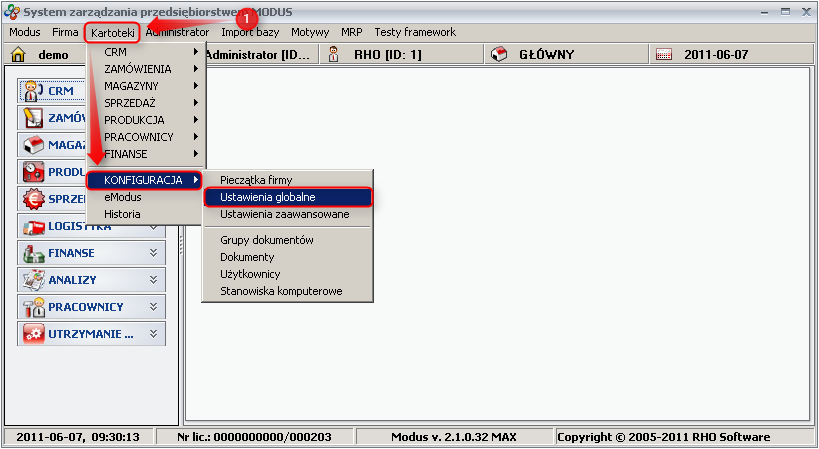 Ekran: Konfiguracja poczty