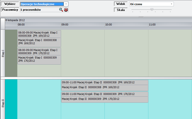 Ekran: Kalendarz RCP