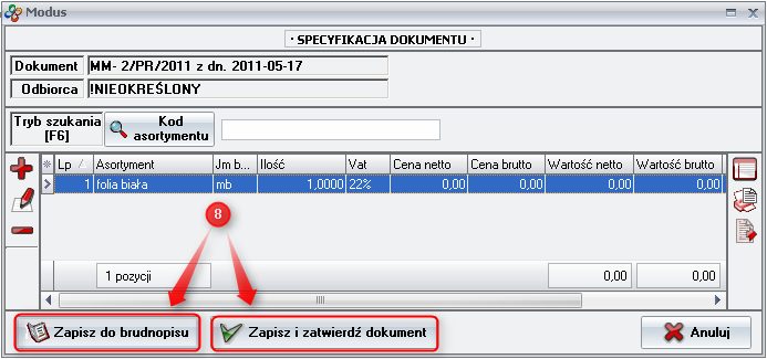 Ekran: Zapisanie dokumentu MM-