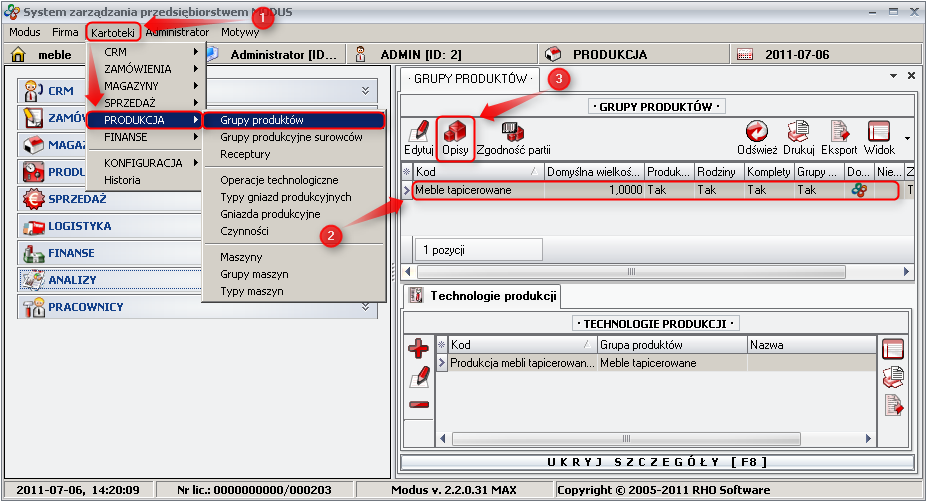 Ekran: Generowanie opisów 