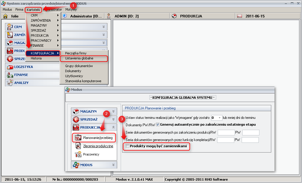 Ekran: Produkt jako zamiennik 