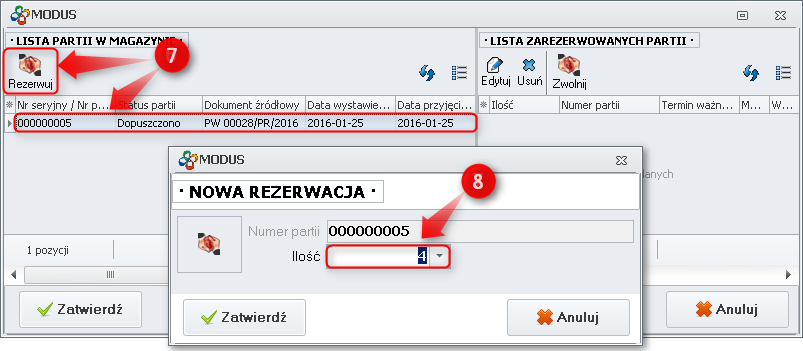 Ekran: Wybór partii 