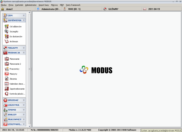 Ekran 1: Okno główne programu