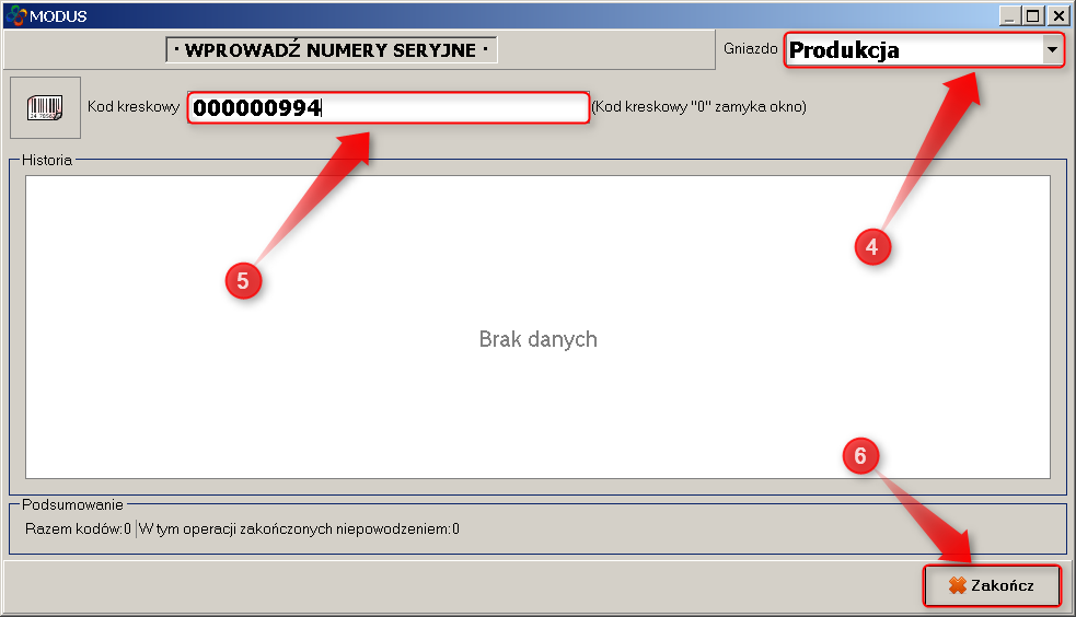 Ekran: Realizacja etapu