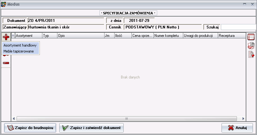 Specyfikacja zamówieni
a