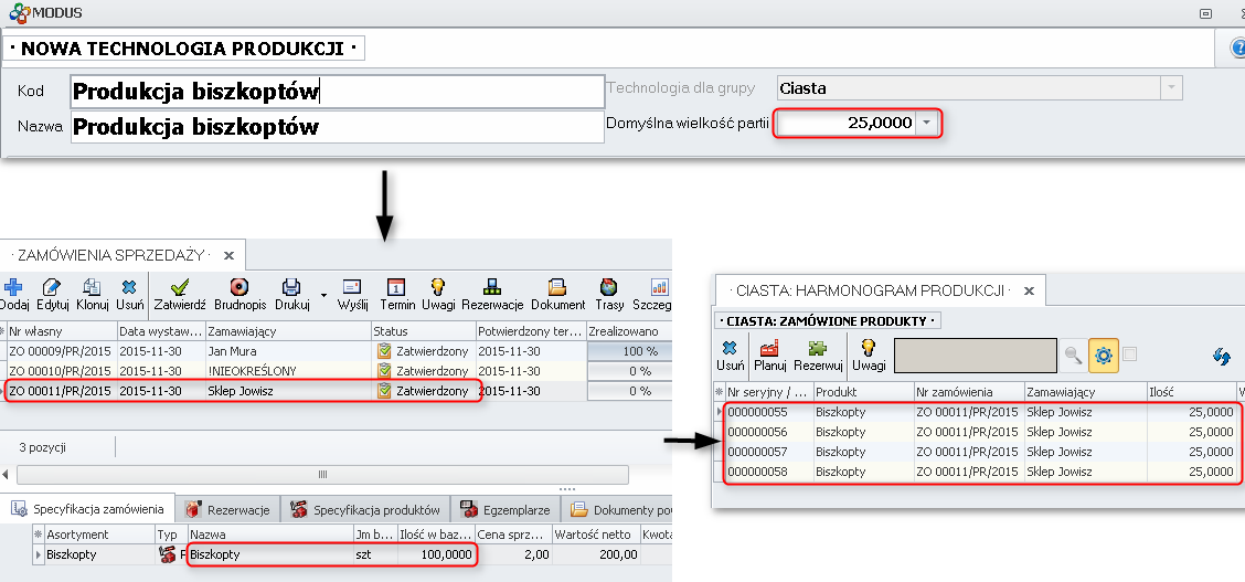Ekran: Domyślna wielkość partii Ekran: Domyślna wielkość partii